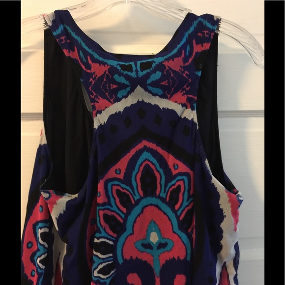 SALE bright colorful tank top LARGE - Picture 4 of 4